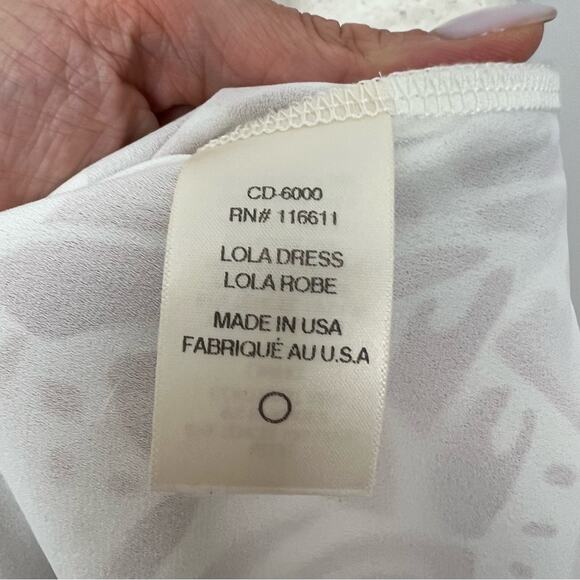 NWT anthro Amadi Lola Cross Wrap Dress sz M Cream Orange Nursing Tencil Linen - Picture 7 of 8